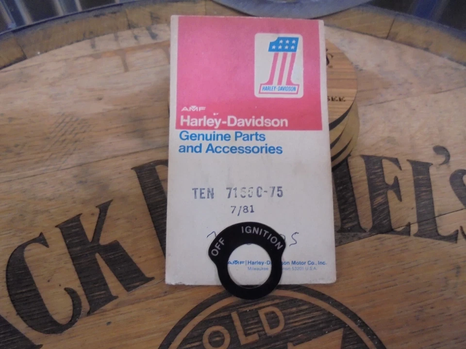 Etiqueta interruptor de encendido Harley Davidson 71550-75 75/más tarde FX/FXE/FX80 Foto 3 de 3