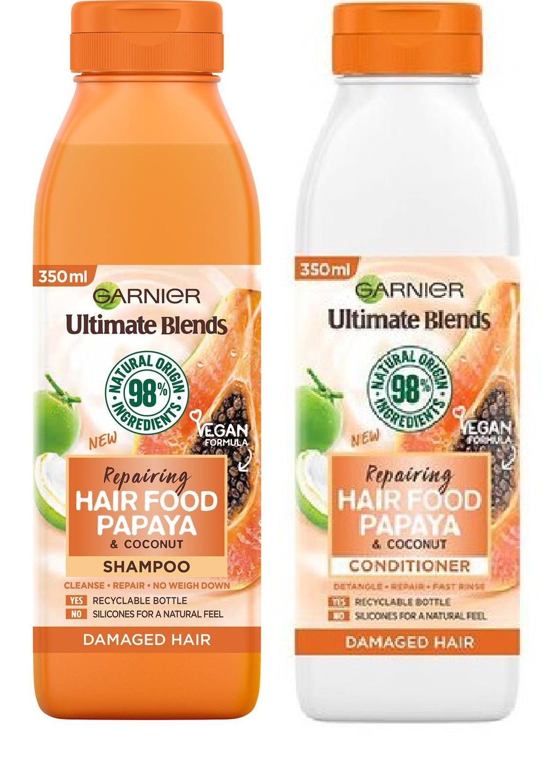 Garnier Ultimate Blends Hair Food Shampoo AND Conditioner Banana