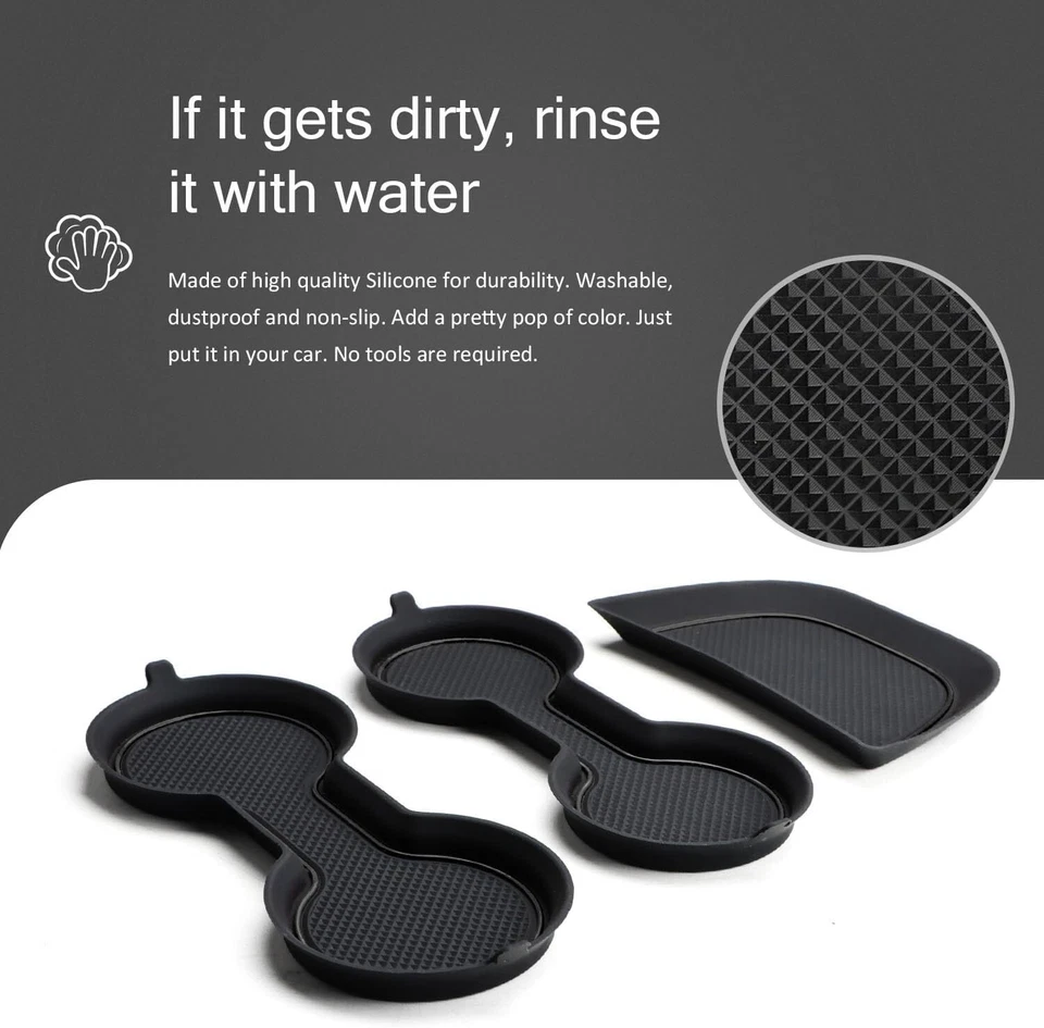 Auovo Cup Holder Insert for Chevrolet Chevy Malibu 2017-2023 Coaster Accessories - Image 3 of 4