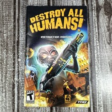 Sony Play Station 2 PS2 - Destroy All Humans  - Instruction Manual Only