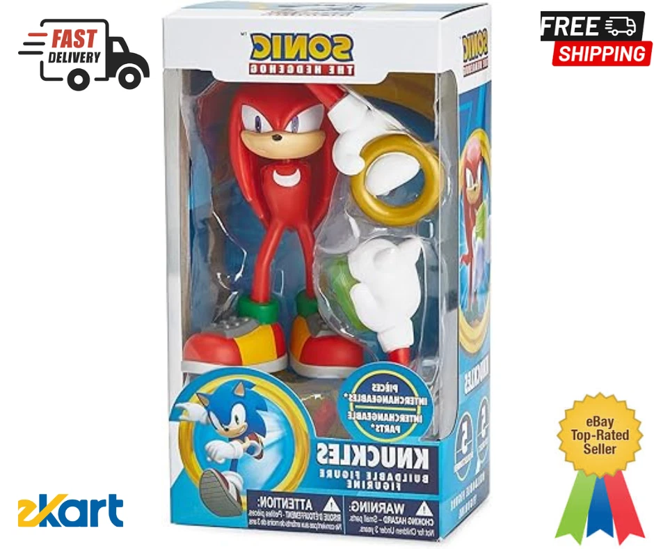 Figura de acción de juguete Sonic - Figura con colas, nudillos, Amy Rose y sombra Foto 4 de 4