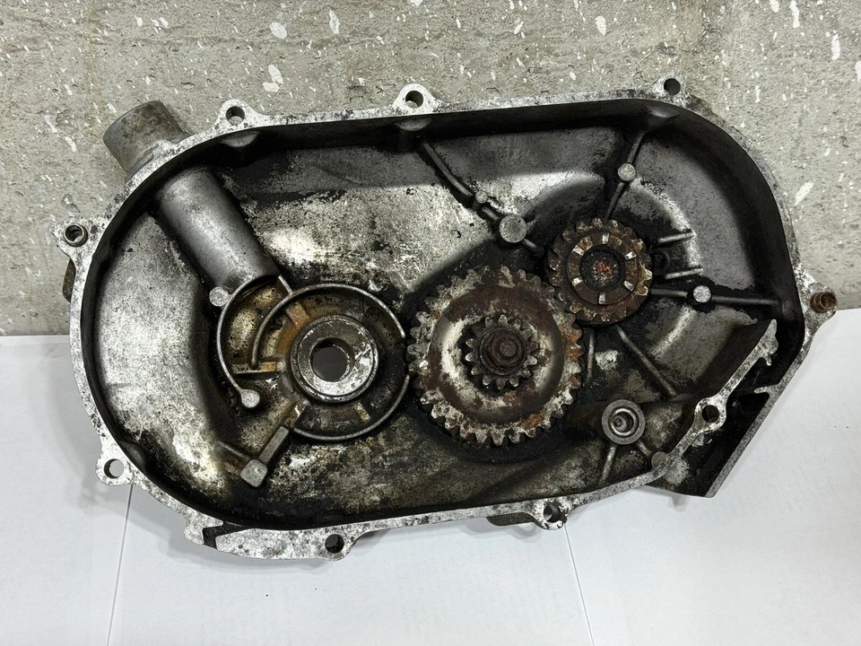 1991-1996 Honda EZ90 Cub Clutch Belt Left Side Engine Cover Kickstart Gears - Image 4 of 4