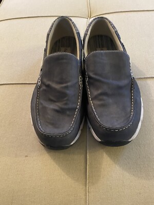 Margaritaville Men's Bue Denm Dock Canvas Slip On Boat Shoes 9M Cayman
