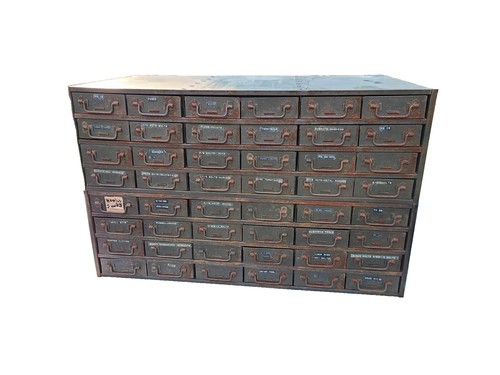 Vintage Shaw Walker Metal 2 Drawer Index Card File Cabinet 17.5” x