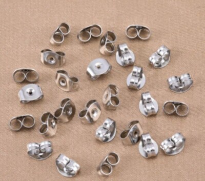 Silber Rückenstopfen Edelstahl Schmetterling 10 Stück 