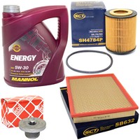MotoröL Filter Set 5W30 4 Liter + ÖLablassschraube FüR Opel Astra G CC Zafira