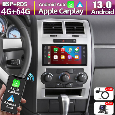 For Dodge Charger 2008-2010 Apple CarPlay Android 13 Car Stereo Radio GPS 4+64GB