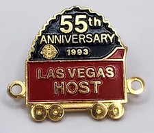 Lions Club Leo 55th Anniversary 1993 Las Vegas Host Train Car Pin Metal Enamel