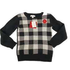 NWT CHARTER CLUB Check Holiday Sweater Boys Size 5 Cotton Blend