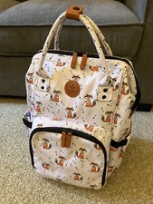 Lenappy Richie Backpack Diaper Bag - Kitsune Fox Pattern - RARE  