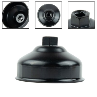86mm 16-Flute Car Black Oil Filter Wrench Housing Cap Remover Tool For 