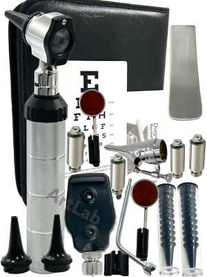 36 Piece Otoscope Ophtalmoscope ENT Kit With Specula+Mirrors+Bulbs+Sight Chart