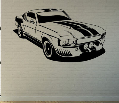 Ford Mustang Shelby Gt500 Eleanor Wall Art Stickers Home Decoration Muscle Car Ebay