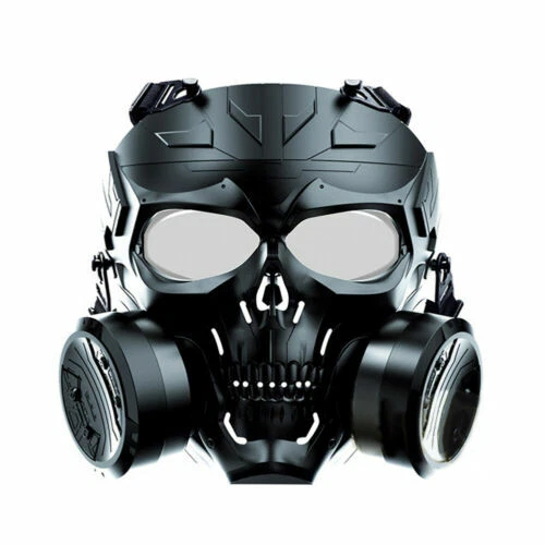 Occhiali e maschere nere per il paintball