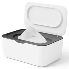 Wipes Dispenser, Wipe Holder for Baby & Adult,  Refillable Wipe Container, Keeps