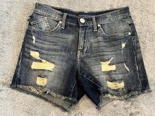Rock Republic Jean Shorts Womens 4 Hula Blue Denim Distressed Destroyed