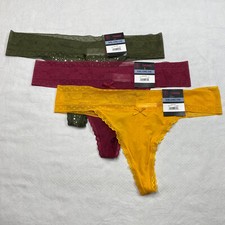 No Boundaries Juniors Thong Underwear sz XXL Multicolor Sheer Lace 3 Pack NEW