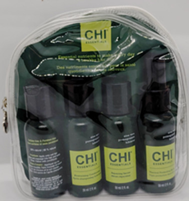 AVON CHI Essentials Hair 2 oz Travel Set *Shampoo, Conditioner, Spray, Serum*