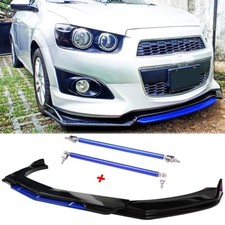 For Chevrolet Sonic 2012-2020 Front Bumper Chin Lip Spoiler Splitter Strut Rods
