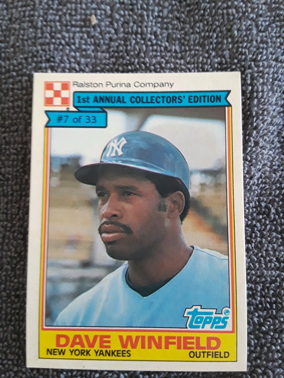 1984 Topps Ralston Purina Dave Winfield New York Yankees Baseball Card #7 