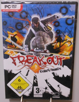 Freak Out Extreme Freeride PC Spiel Software DVD-ROM Schnee Top Tricks Ski #T390