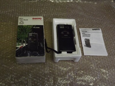 Sanyo Mini Gesprächsbuch TRC3580 Diktiergerät Tasche Memo Diktieren (defekt) R662