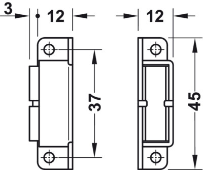 Häfele Loqueteau Magnétique H6015 Force D'adhérence 4-5 Kg Pour Visser En Angle