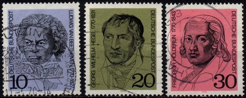 WEST GERMANY 1970 - Used Series 10/20/30 Pfg Bicentennials of Birth #DR4