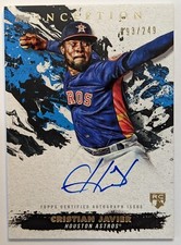 🔥 2021 Topps Inception CRISTIAN JAVIER RC Auto Rookie SP /249 Astros MINT! 🔥