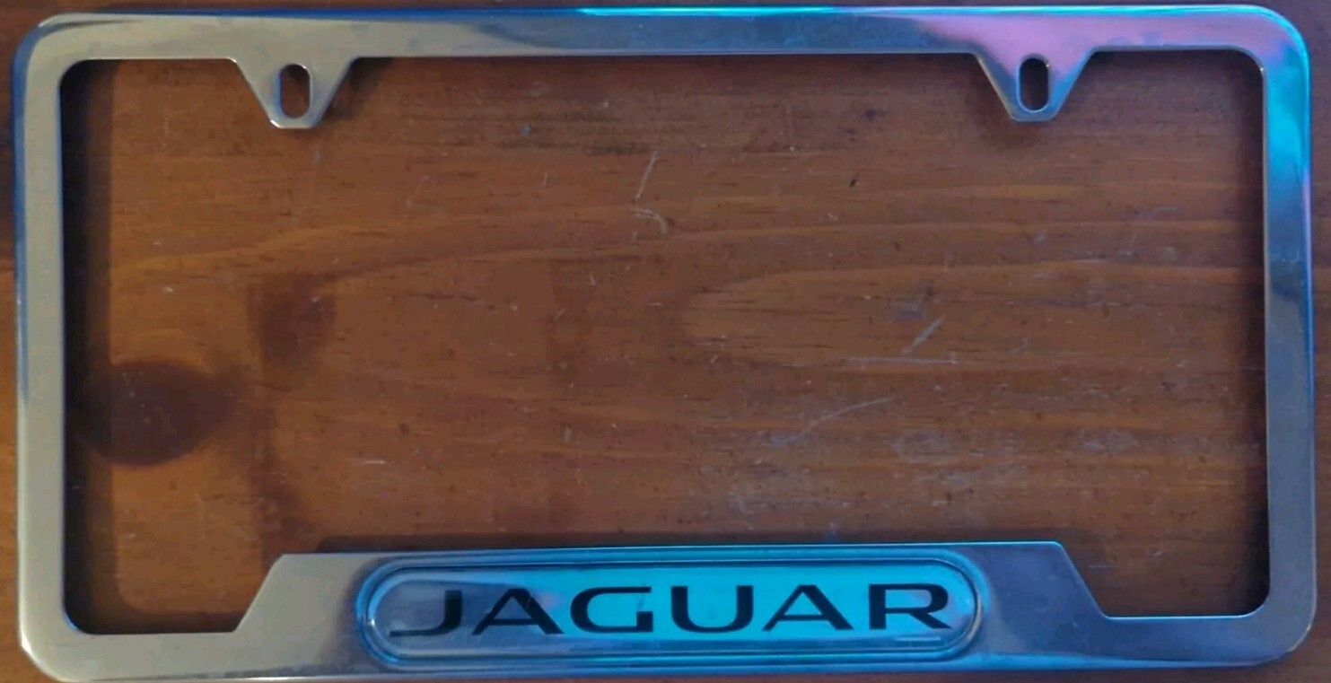 Jaguar Chrome Aluminum License Plate Frame All Models 🔥 Jaguar