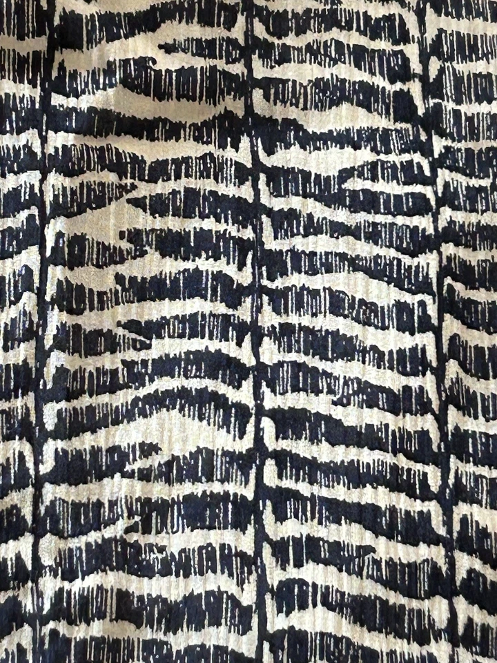 Maxi Vestido Vineyard Vines Seda Algodón Gasa Gasa Estampado Helecho Azul Marino Blanco Foto 3 de 4