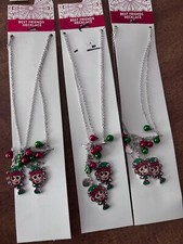 NWT Set of 3 Justice Best Friends Christmas necklaces sets  BFF Elves Enamel