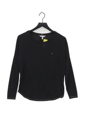 Tommy Hilfiger Damen Top M Schwarz 100% Lyocell Modal Basic