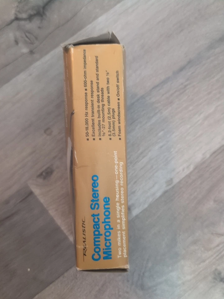Vintage Realistic 33-1066 Compact Stereo Cardioid Condenser Mic New In Box. G4 - Image 4 of 4
