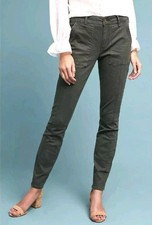 Anthropologie Army Green Utility Slim Jefferson Mid Rise Cargo Pants 27