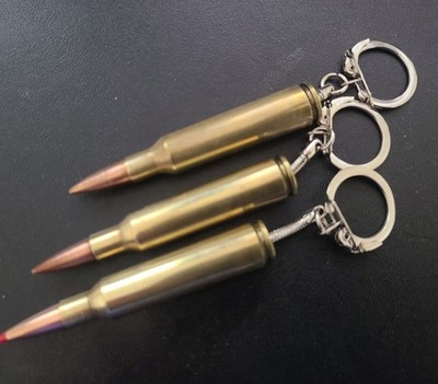 Schlüsselring Schlüsselanhänger Inert 6,5 x 55 SE Messing Kugel Metall KOSTENLOSER VERSAND