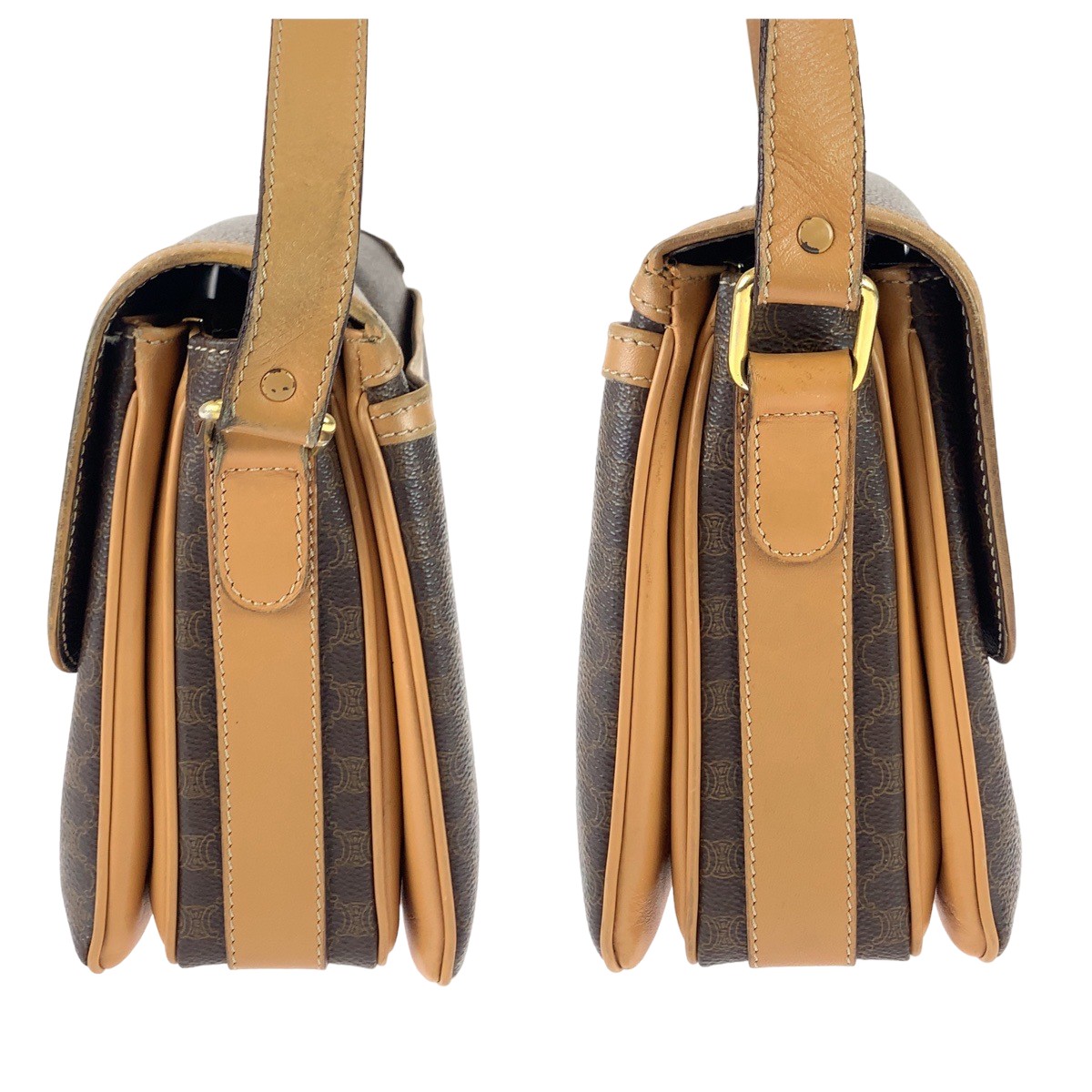 CELINE vintage Macadam pattern Diagonal Sholder b… - image 8