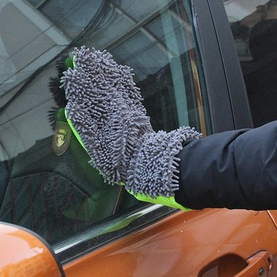 Reinigungshandschuhe Autowäsche 5 Finger Autochenille Autowaschhandschuhe Plüschstoff