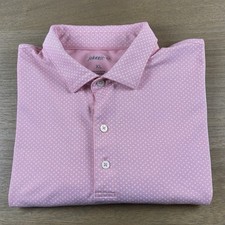 Johnnie O x Watercolor FL Golf Polo Shirt Performance Stretch Mens XL AOP Pink