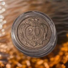 20 Heller 1895 Vienna / Nickel / Austria-Hungary / Uncirculated (Encapsulated)