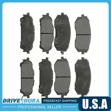 QuRuCar Front Rear Disc Brake Pad Set fits 2003-2007 Subaru Impreza