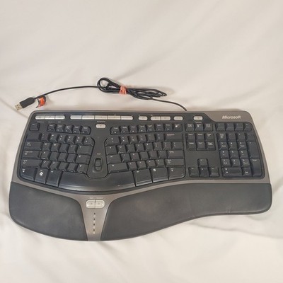 Microsoft Natural Ergonomic Keyboard 4000 V1.0 Model 1048 Wired - TESTED - READ