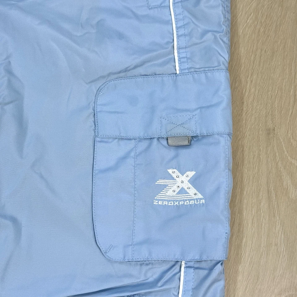 ZeroXposur 女孩雪裤青少年 L 14 蓝色羊毛衬里货物滑雪冬季阅读 — 第 4/4 张图片