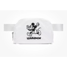 Disney Lululemon Mickey Mouse Everywhere White Belt Bag Fanny Pack Sling NEW