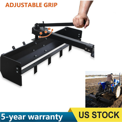 42'' Tow Behind Box Scraper Lawn Tractor Attachments, Box Blade Hitch Tow for ATV