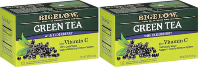 Bigelow Green Tea with Elderberry & Vitamin C - 18ct (Pack of 2) Immune Support