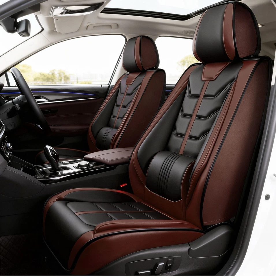 For Toyota RAV4 Car Seat Covers Leather Full Set Front Rear Cushion Protectors Foto 2 de 4