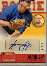 2013 Panini America's Pastime Gold #251 Aaron Loup Auto /25 - BB