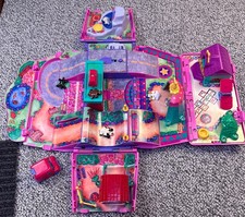 VTG Pound Puppy Galoob 1995 Pink Purple Circus Van Playset Playground 6 Animals
