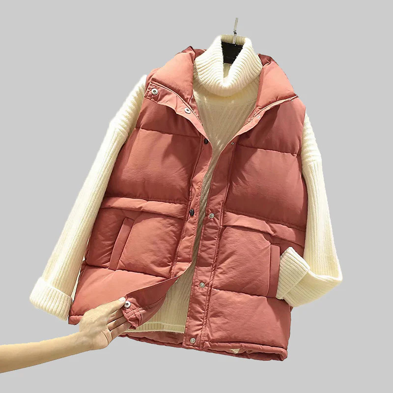 Doudoune sans manche femme noire XL veste chaude matelassée en coton